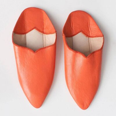 Orange Moroccan Babouche Slippers
