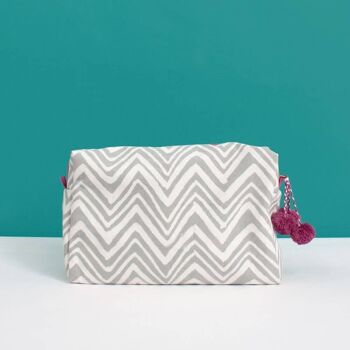 Trousse de toilette Zig Zag, gris 1