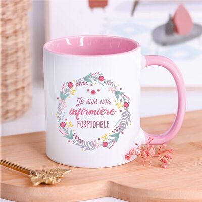 Pink mug I am a wonderful nurse