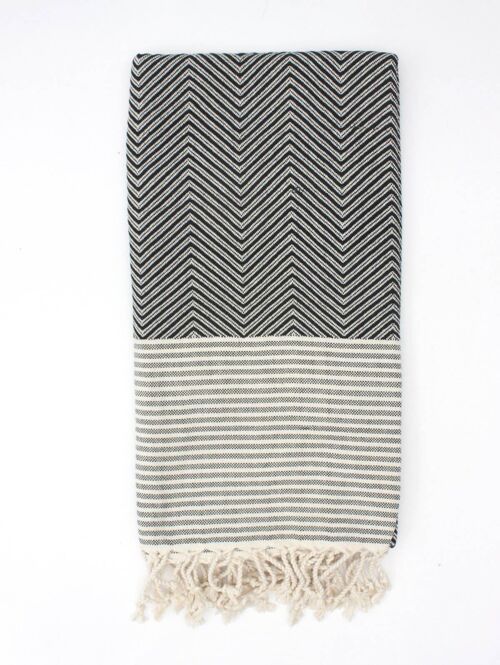 Malibu Hammam Towel, Black