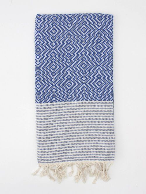 Inca Hammam Towel, Blue