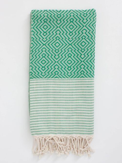 Inca Hammam Towel, Green