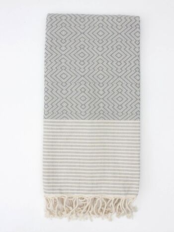 Serviette de Hammam Inca, Gris 1