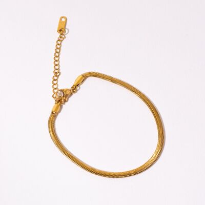 Maribella's Filigrane Schlangenketten-Armband I 316L Edelstahl I 18K Gold Filled I Handgemacht I Wasserresistent