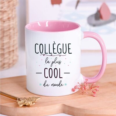 COOLEST COLLEAGUE pink mug