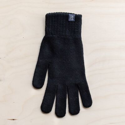 Cashmere & Merino Gloves in Black