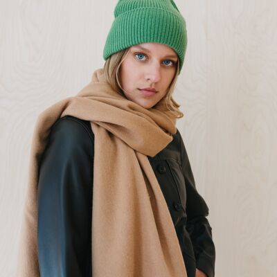 Cashmere Blanket Scarf in Camel