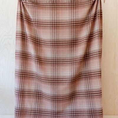 Lambswool Blanket in Blush Gradient Check