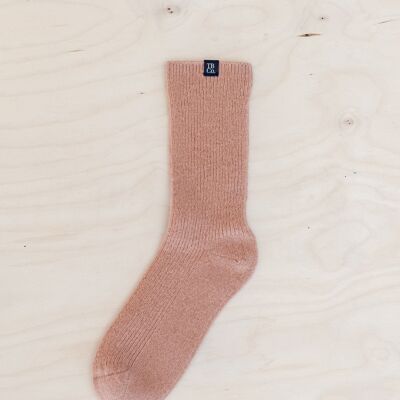 Cashmere & Merino Socks in Blush         (Small (UK 4-7)