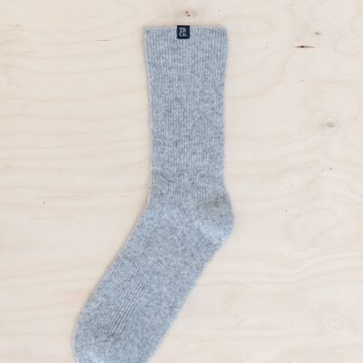 Cashmere & Merino Socks in Grey Melange