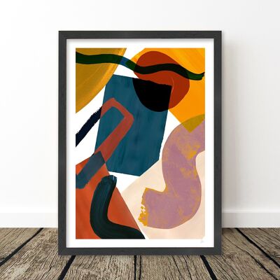 Geometric Shape Art Print A3 29.7 x 42cm