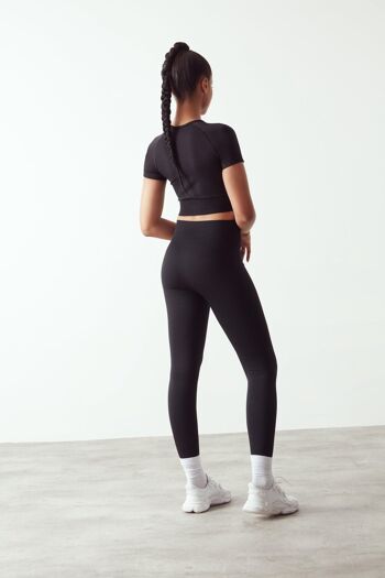 Legging Long Sans Couture Noir 5