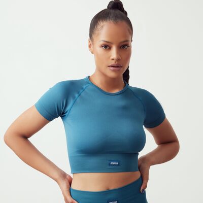 Seamless Crop Top Blue