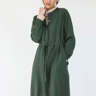 FW2223 V04 Dress Inside Dark Green