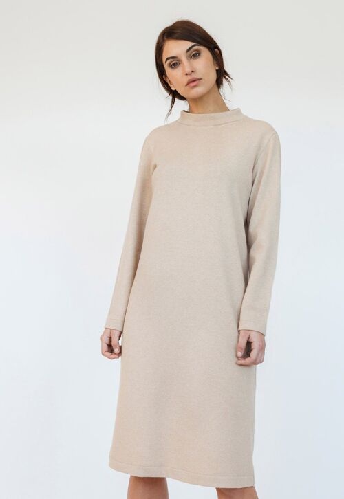 FW2223 V08 Vestido Dastil Sand Wool