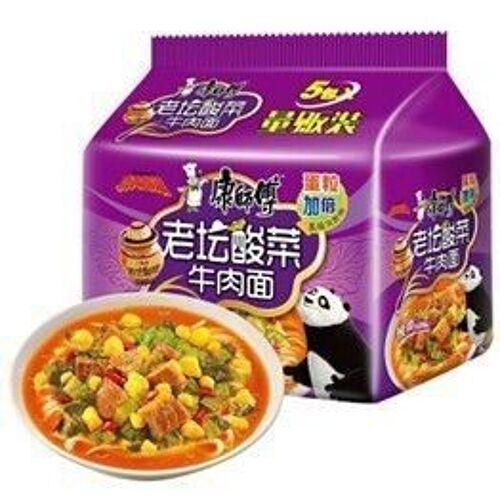 Kang Shi Fu Instant Noodles-Pickled Vegetables Beef
康師傅老壇酸菜牛肉麵