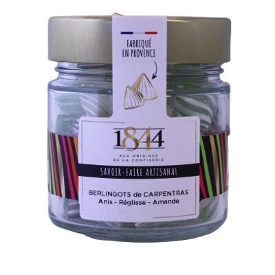Berlingots de Carpentras Anise—Licorice—Almond-160g glass jar