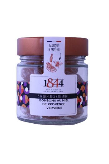 Bonbons au Miel IGP de Provence - Verveine-Bocal verre 160g 1