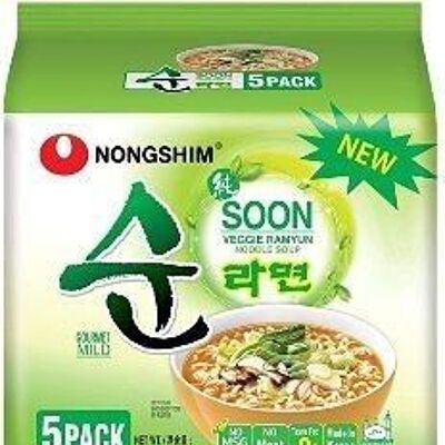 Nongshim Multi Soon Veggie Ramyun
農心5連包蔬菜拉麵