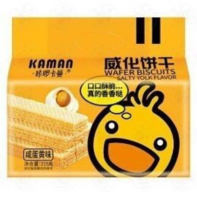 Kaman Wafer Biscuits-Salty Yolk
咔啰卡曼鹹蛋黃味威化餅乾