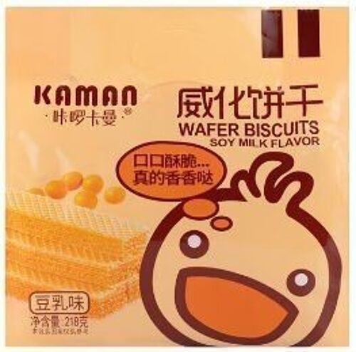 Kaman Wafer Biscuits-Soy Milk
咔啰卡曼豆乳味威化餅乾