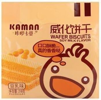 Kaman Wafer Biscuits-Lait de soja
咔啰卡曼豆乳味威化餅乾