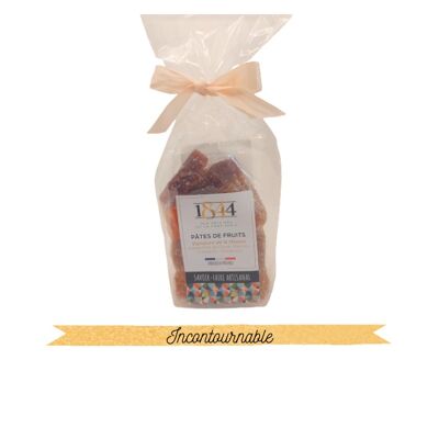 Pâtes de Fruits "Signature de la Maison"Clémentine de Corse Marrons d'Ardèche Framboise-Sachet avec noeud 160g