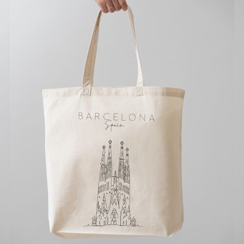 Barcelonagram - Tote bag sagrada familia black