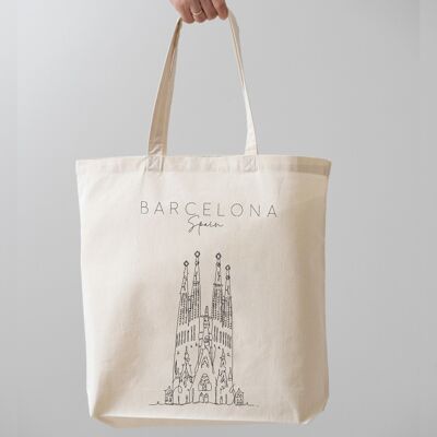 Barcelonagram - Bolso tote sagrada familia negro