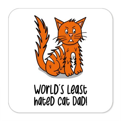 Cat Dad Fathers Day Coaster