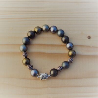 Bracelet de pierres précieuses en perles de coquillage