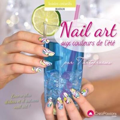 Nail art in summer colors