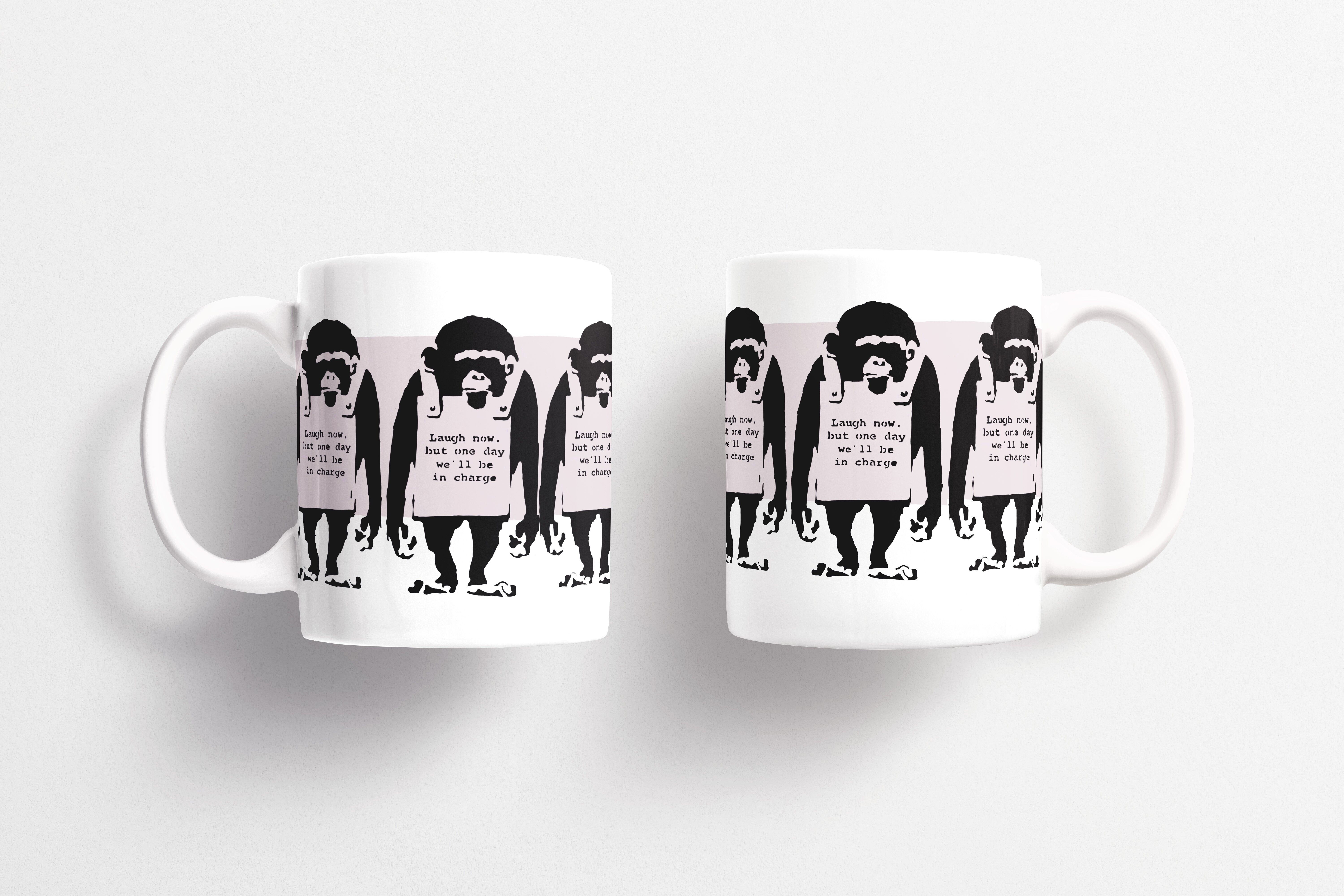 Tazza in ceramica Banksy 325 ml - Laugh Now