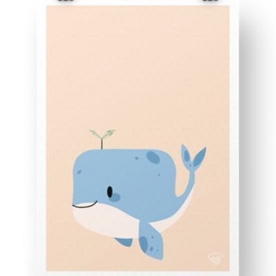 Poster di balena - arancione