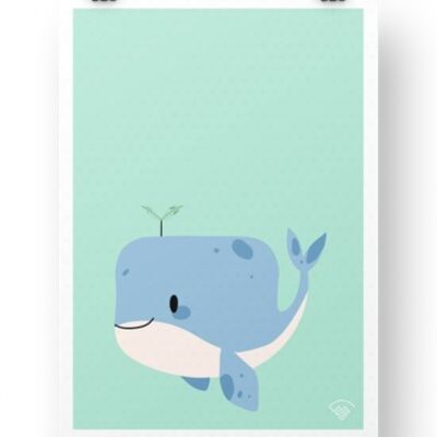 Póster Ballena - Aqua