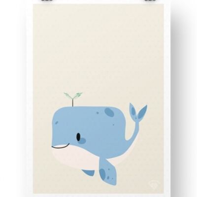 Poster di balena - sabbia