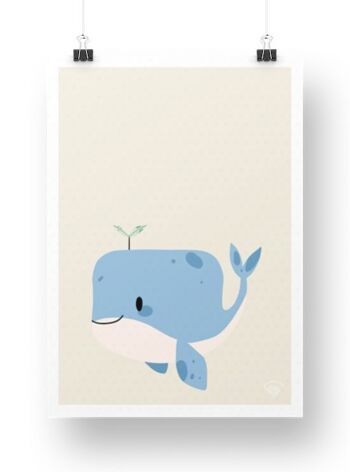 Affiche Baleine - Sable