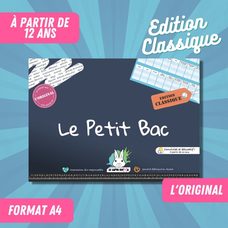 Le Petit Bac Délire Total – Bloc De 50 Pages à Gratter – Jeu De Société Dingo Pour Soirées Entre Potes