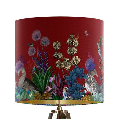 Lampshade pack of 2 regular & classic size - Glorious plumes red