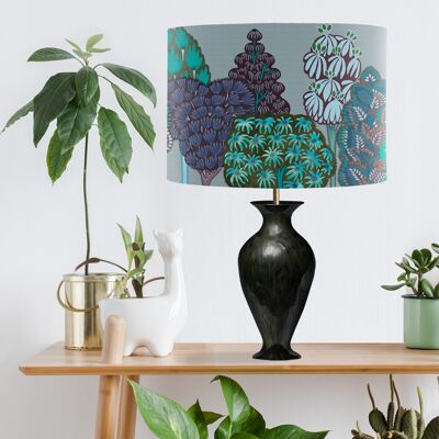 Lampshade pack of 3 mixed sizes - Serene forest blues