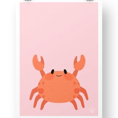 Crab Poster - Pink