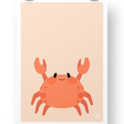 Affiche Crabe - Orange