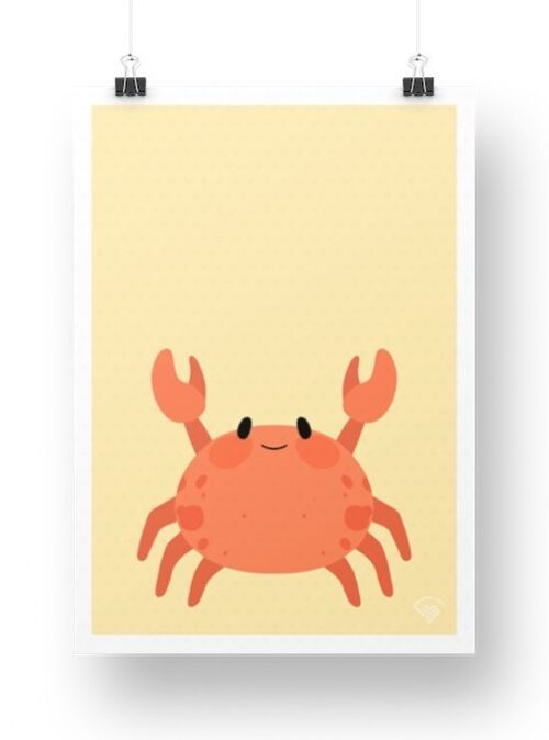 Affiche Crabe - Jaune