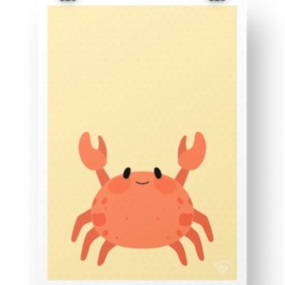 Affiche Crabe - Jaune
