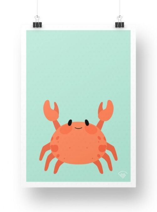 Affiche Crabe - Aqua