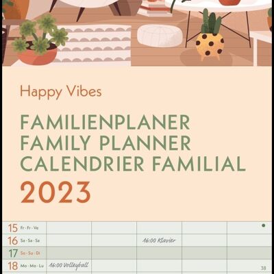Family calendar 2023 Eco-responsible Good Vibes