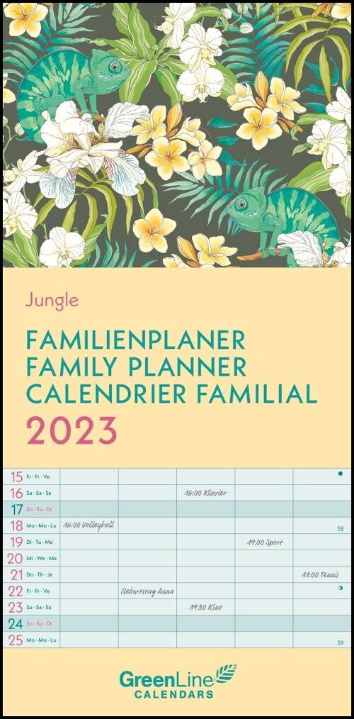 Calendrier familial 2023 Eco-responsable Jungle
