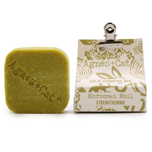 60g Moroccan Roll Solid Shampoo Bar - Strengthening
