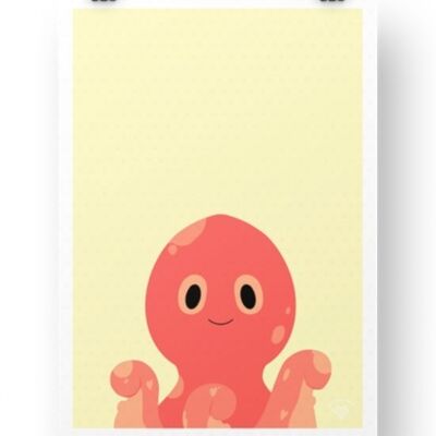 Octopus Poster - Yellow