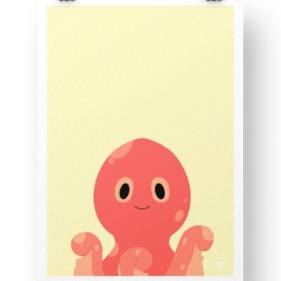 Oktopus-Poster - Gelb